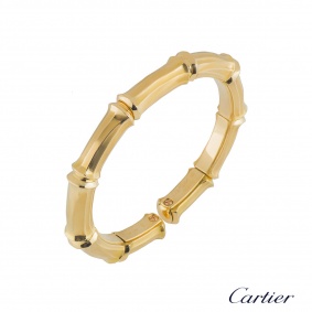 Cartier Yellow Gold Plain Bamboo Bangle